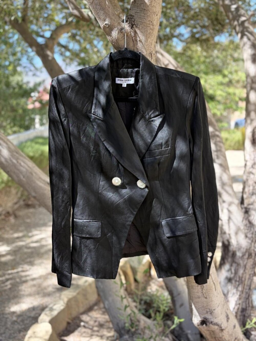 Opening Ceremony Black Double-Breasted Blazer - Size 4